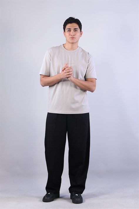 2271 Baskı 5 O yaka 24*1 Süprem Oversize T-shirt