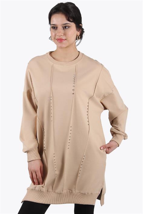 24775 Taş İşlemeli İki İplik Tunik