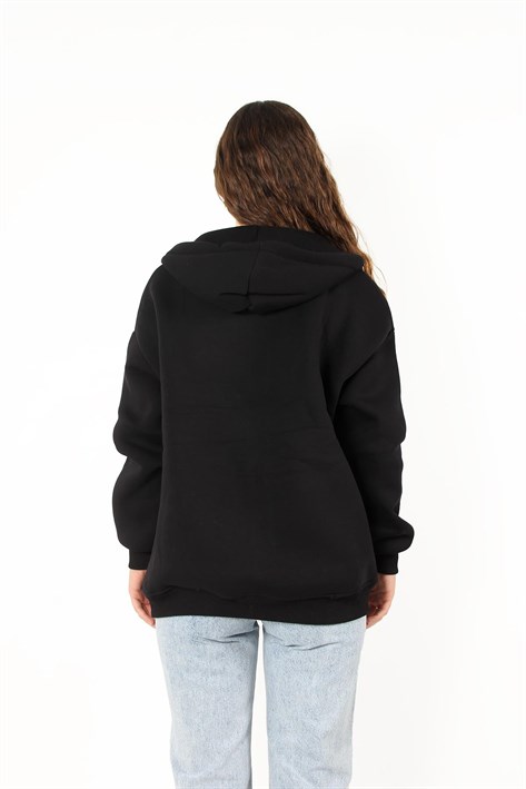 2501 Fermuarlı Kapşonlu Sweat