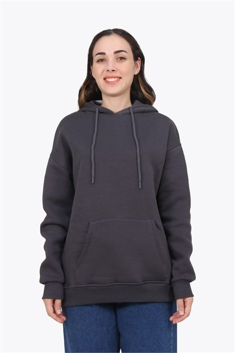 Sweatmckanzie2502 Kapşonlu Cepli Üç İplik Şardonlu Sweatkadınerkek