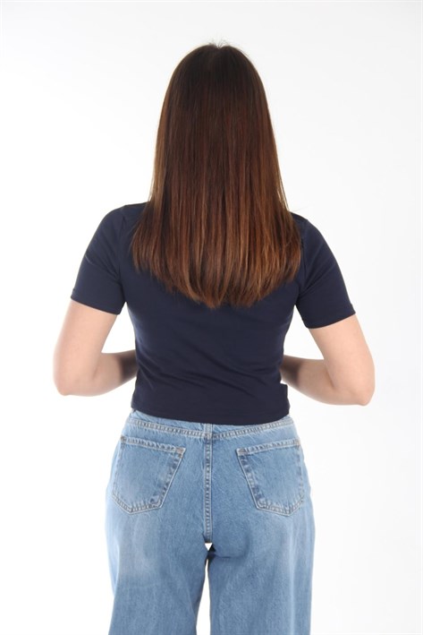 25511 Düz Kısa Ribana T-shirt
