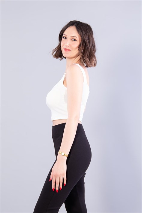 25599 Kompak Ribana Kalın Askılı Bluz