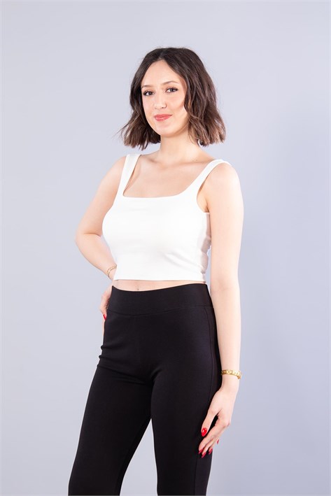 25599 Kompak Ribana Kalın Askılı Bluz