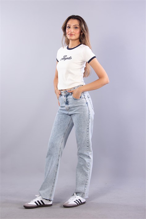 25669 Baskılı Garni Ribana Crop