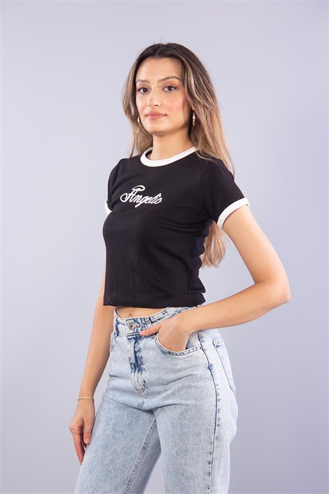 25669 Baskılı Garni Ribana Crop