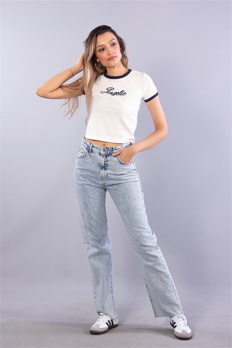 25669 Baskılı Garni Ribana Crop
