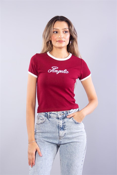 25669 Baskılı Garni Ribana Crop