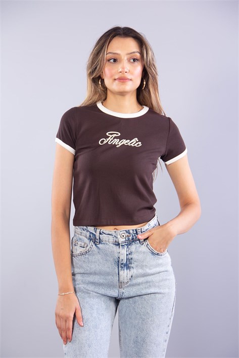 25669 Baskılı Garni Ribana Crop