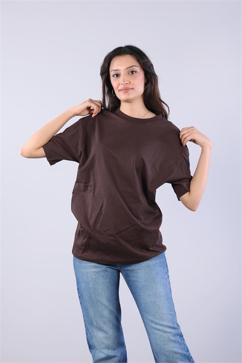 26501 O Yaka Süprem Oversize T-shirt