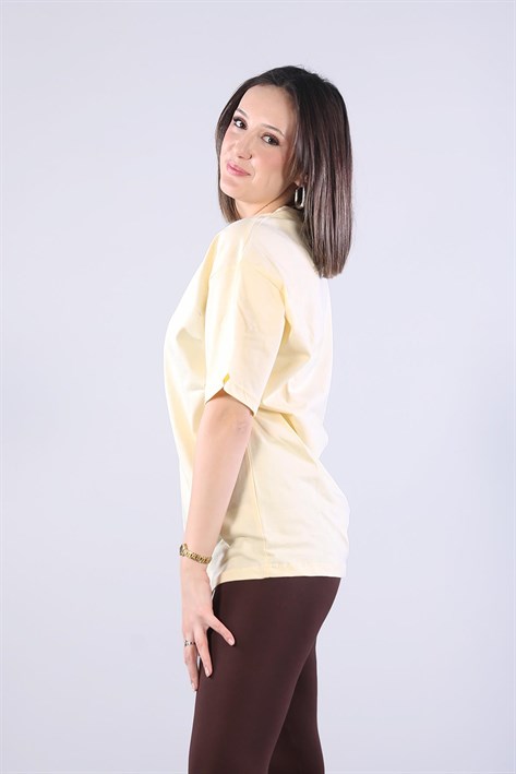 26501 O Yaka Süprem Oversize T-shirt