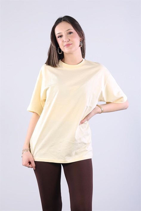 26501 O Yaka Süprem Oversize T-shirt