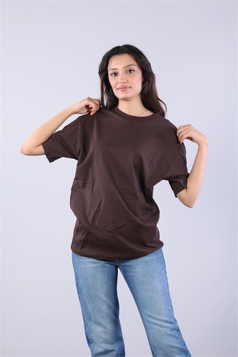 26501 O Yaka Süprem Oversize T-shirt
