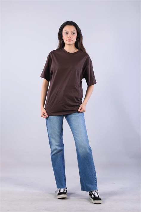 26501 O Yaka Süprem Oversize T-shirt