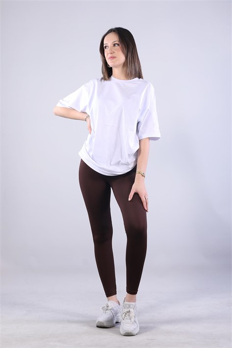 26501 O Yaka Süprem Oversize T-shirt