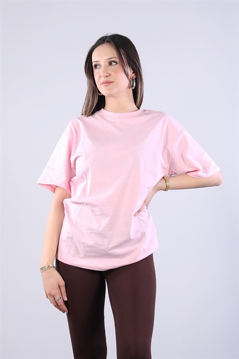 26501 O Yaka Süprem Oversize T-shirt