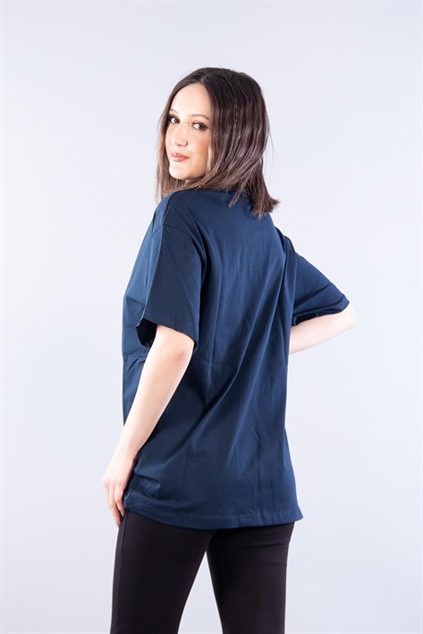 26501 O Yaka Süprem Oversize T-shirt