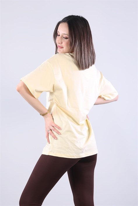 26501 O Yaka Süprem Oversize T-shirt