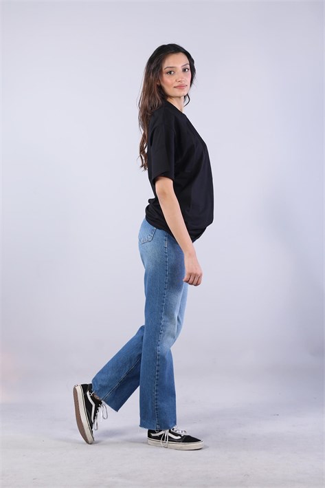 26501 O Yaka Süprem Oversize T-shirt