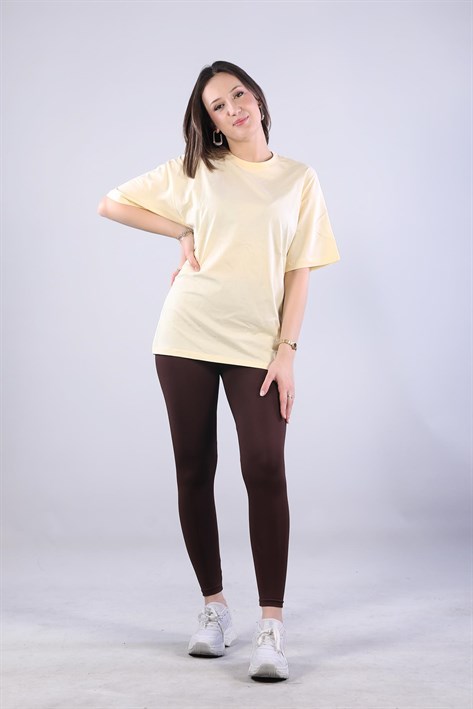 26501 O Yaka Süprem Oversize T-shirt