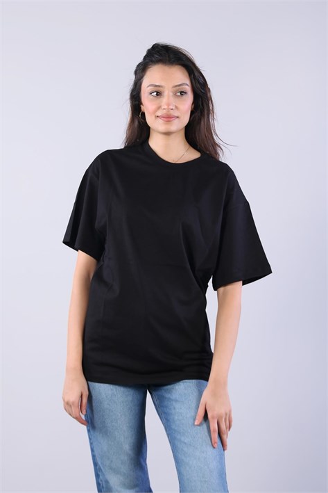 26501 O Yaka Süprem Oversize T-shirt