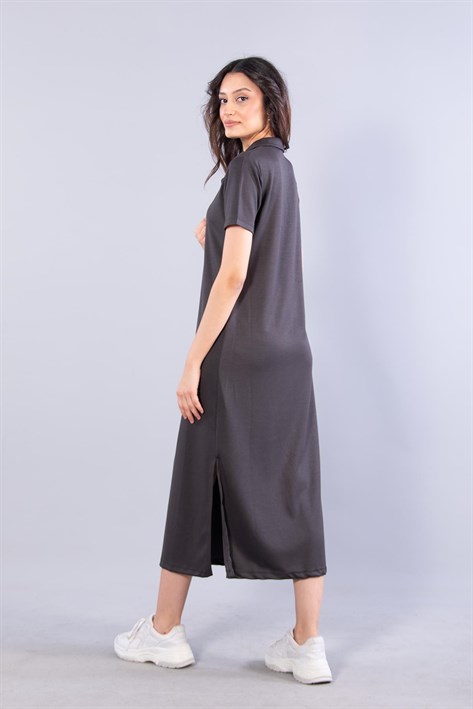 26675 Polo Yaka Modal Kumaş Elbise