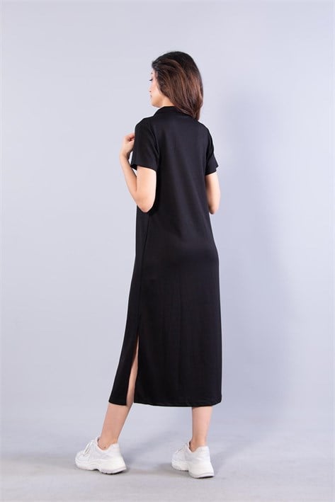 26675 Polo Yaka Modal Kumaş Elbise