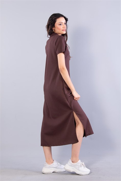 26675 Polo Yaka Modal Kumaş Elbise