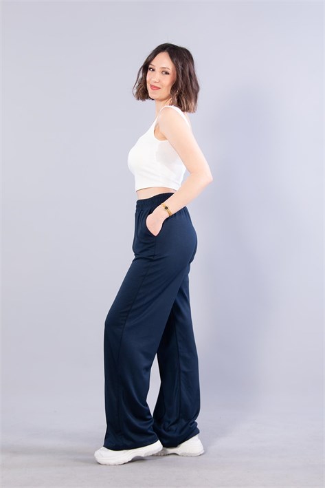 26709 Beli Lastikli Modal Pantolon