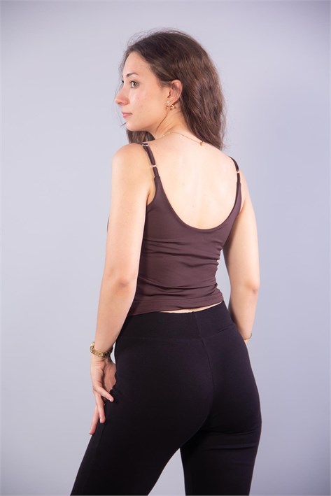 26736 İnce Askılı Kaplı Bodysuit