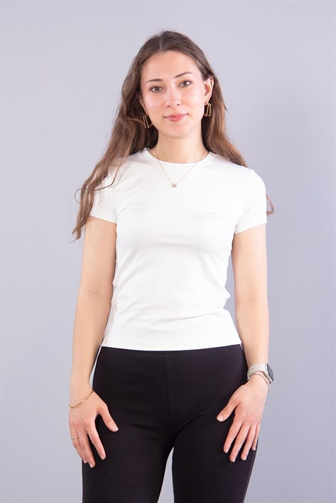 26737 Poliamid Kumaş O Yaka T-shirt