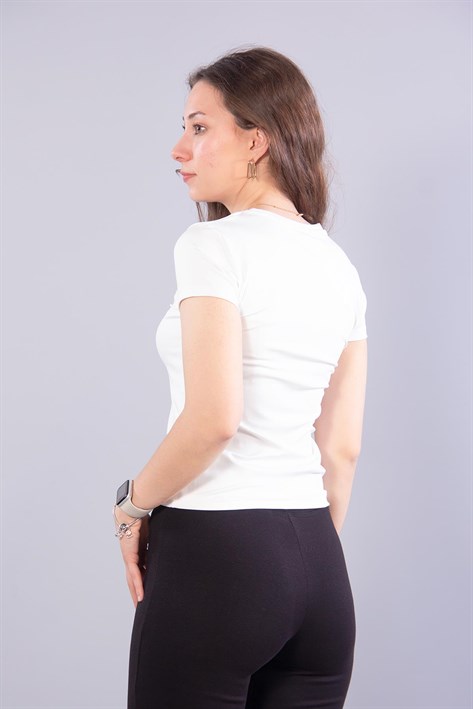 26737 Poliamid Kumaş O Yaka T-shirt