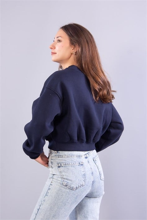 2705 Reglan Kol Altı Ribanalı Kısa Sweat