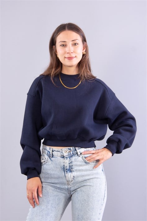 2705 Reglan Kol Altı Ribanalı Kısa Sweat