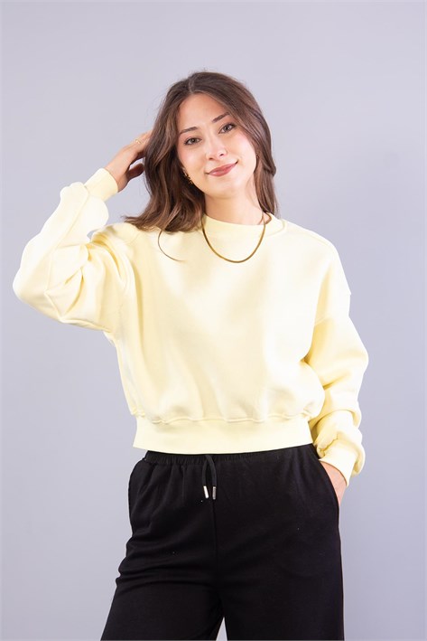 2705 Reglan Kol Altı Ribanalı Kısa Sweat