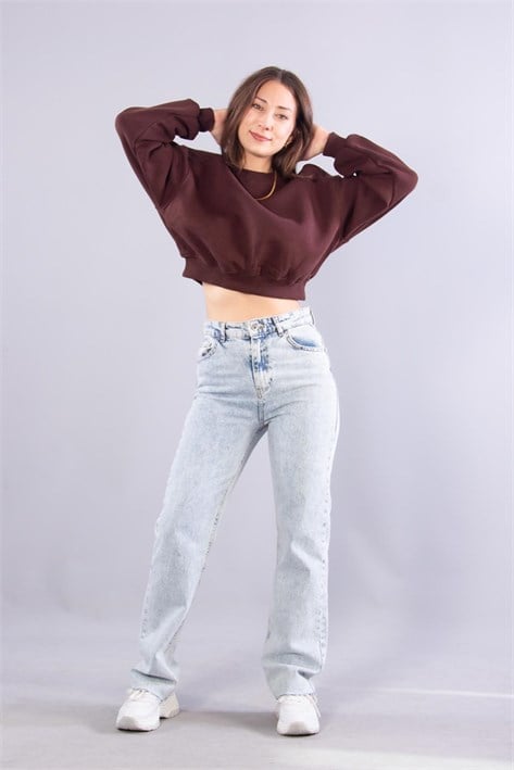 2705 Reglan Kol Altı Ribanalı Kısa Sweat