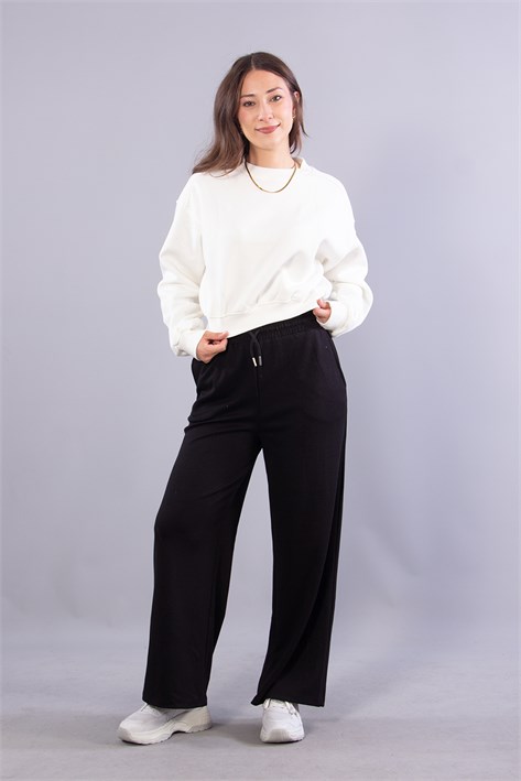 2705 Reglan Kol Altı Ribanalı Kısa Sweat