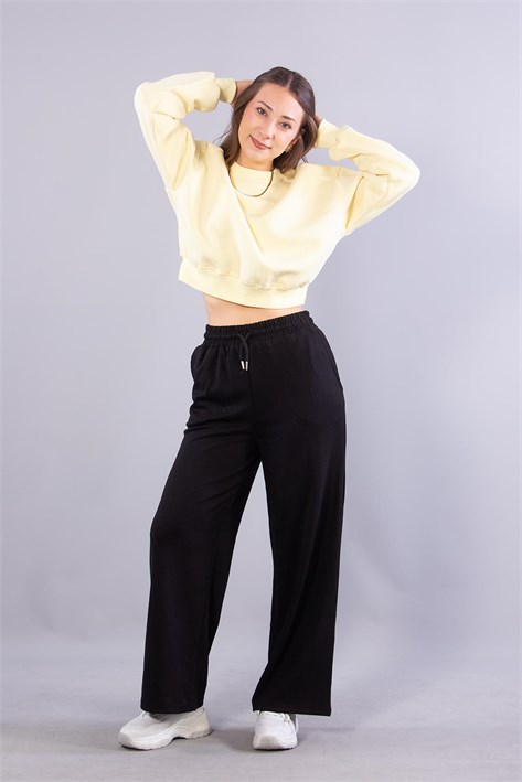 2705 Reglan Kol Altı Ribanalı Kısa Sweat