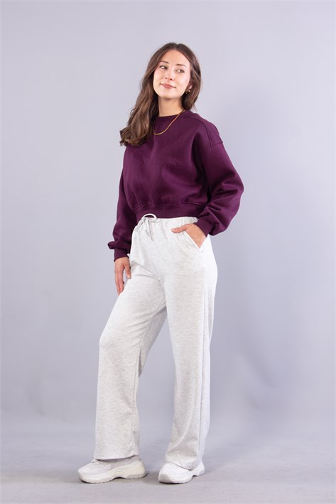 2705 Reglan Kol Altı Ribanalı Kısa Sweat