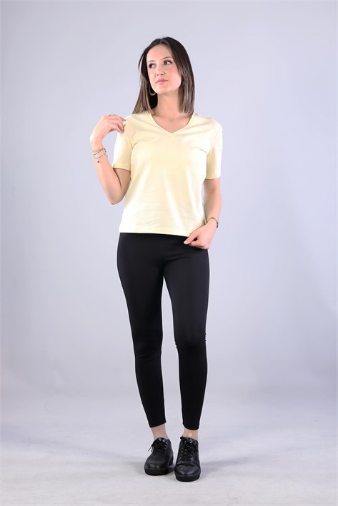 2992 V Yaka Basic T-shirt