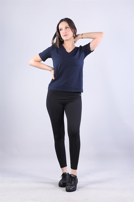 2992 V Yaka Basic T-shirt
