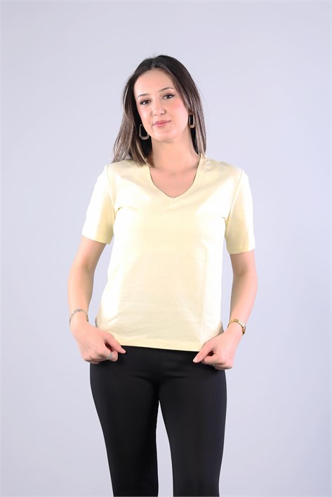 2992 V Yaka Basic T-shirt