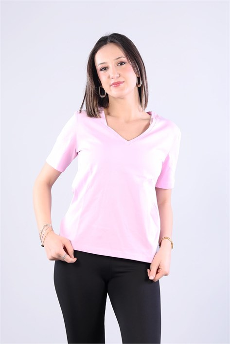 2992 V Yaka Basic T-shirt