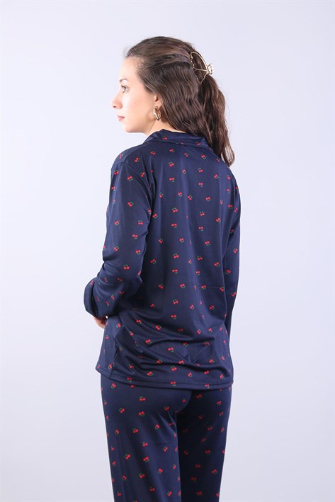 3306 Milan Soft Gömlek Yaka Uzun Kol Uzun Alt Pijama Takımı