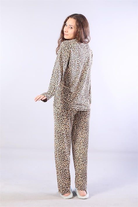 3306 Milan Soft Gömlek Yaka Uzun Kol Uzun Alt Pijama Takımı