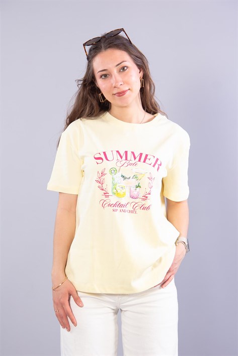 3405 Summer Bale O Yaka T-shirt