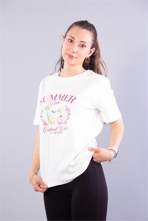 3405 Summer Bale O Yaka T-shirt