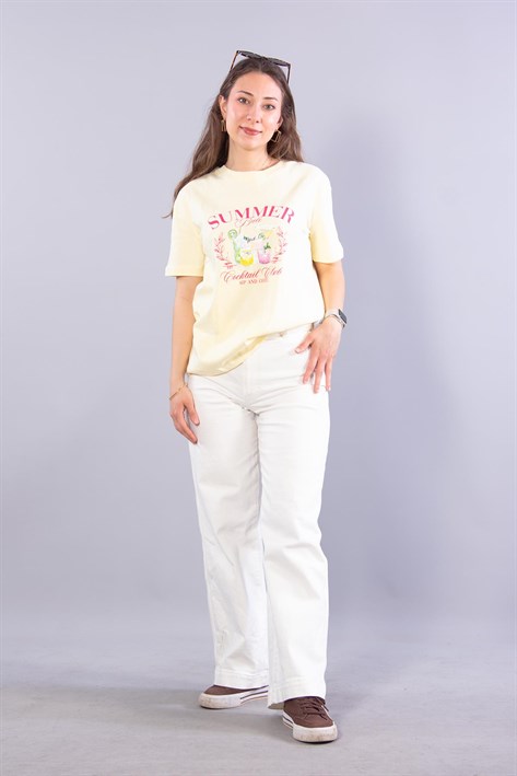 3405 Summer Bale O Yaka T-shirt