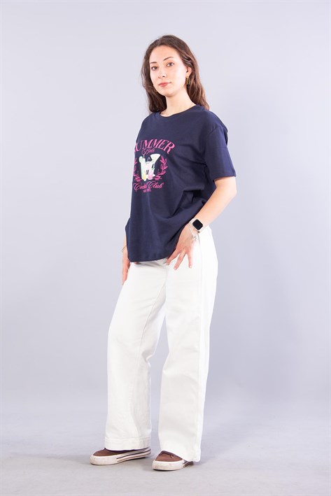 3405 Summer Bale O Yaka T-shirt