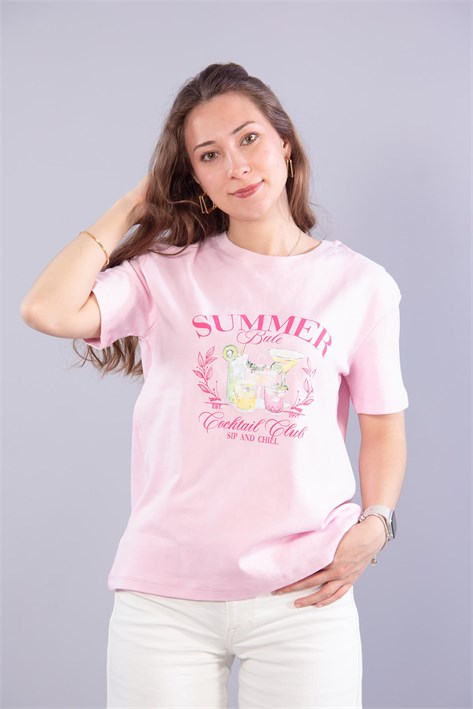 3405 Summer Bale O Yaka T-shirt