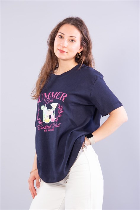 3405 Summer Bale O Yaka T-shirt